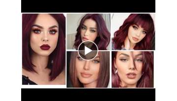 gorgeous fashion burgundy hair dye colors & top trendy hair styling ideas
